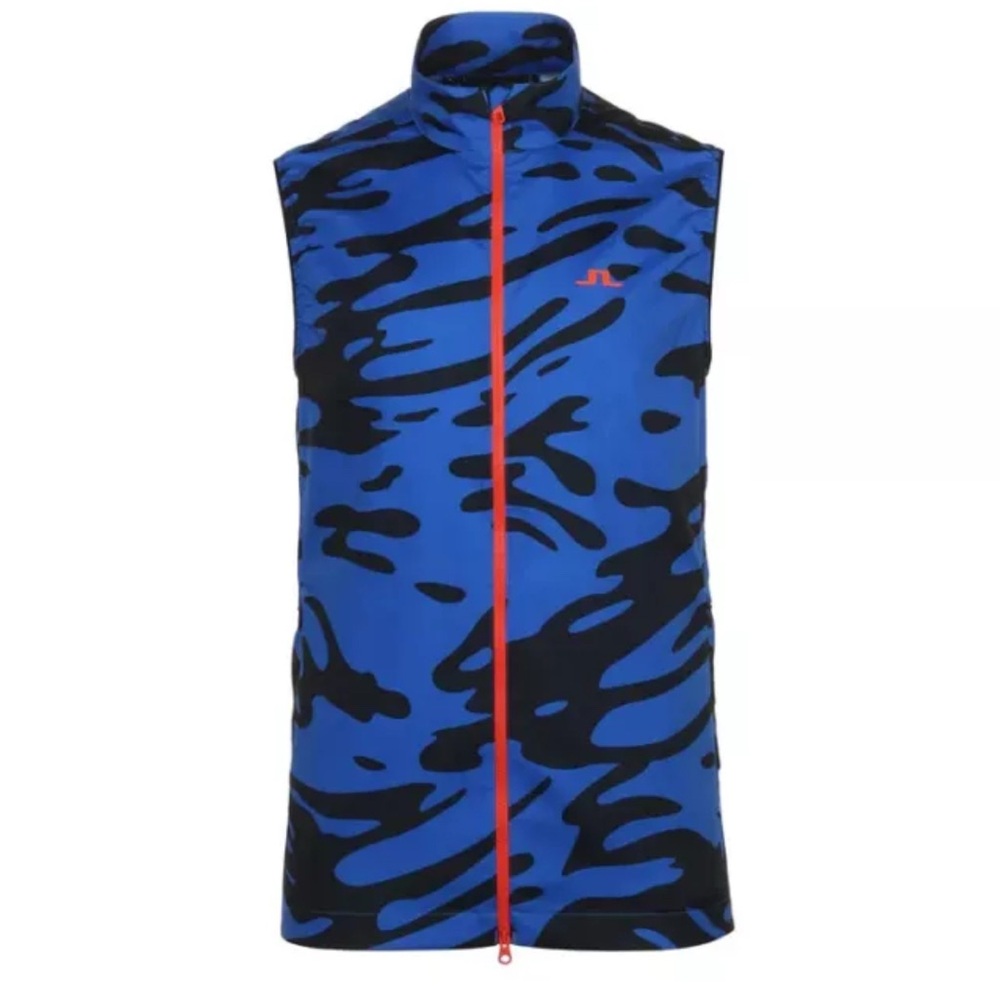 J. Lindeberg Ash Packable Light Golf Vest Men's Blue Medium NEW NWT GMOW09454